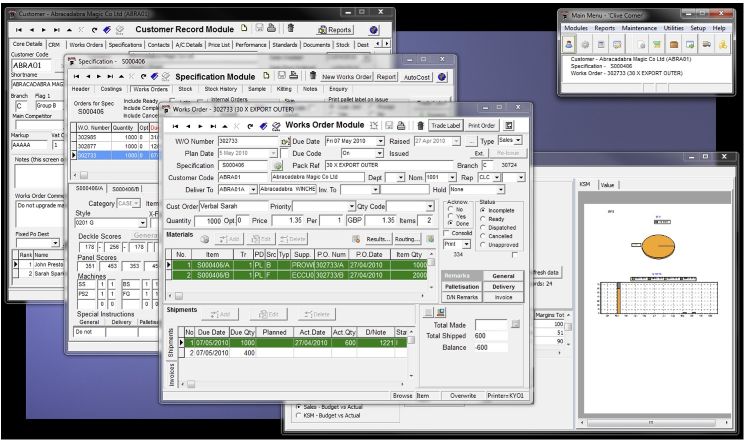SPOCS multi-window interface